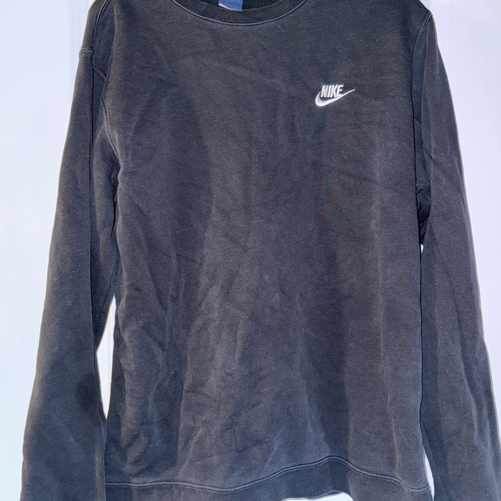 Nike Black Crewneck Sweatshirt with White Swoosh